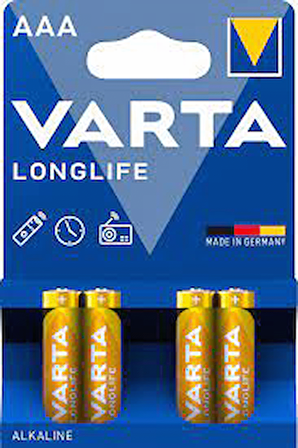 Varta İnce Pil - AAA Longlife Power 4 Lü