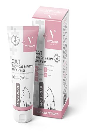 VETDELUXE Babycat Kitten MaltePaste Tüy Yumağı Önleyici Yavru Hamile ve Emziren Kedi Malt Macunu 100 Gr