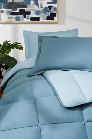 ÖZDİLEK YATAK SETİ RANFORCE TEK KİŞİLİK MALDIV-AQUA COLOURIST