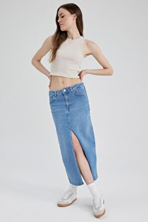 DeFacto Fitted Halter Yaka Fitilli Kaşkorse Basic Düz Atlet U0357AZ23SMBG655