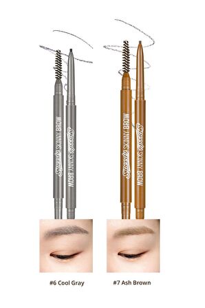 Ultra İnce Uçlu, Doğal Görünüm Veren Kaş Kalemi Peripera Speedy Skinny Brow (1 Gray Brown)
