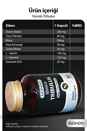 Nondo Advanced Tribulus 60 Kapsül