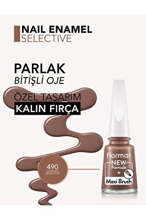 Flormar Klasik Parlak Bitişli Yüksek Pigmentli Oje - Nail Enamel -490 Selectıve New- 8682536036283