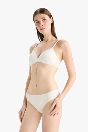 DeFacto Baskılı Dantel Detaylı First Bra-Fall in Love E7043AX25SMER98