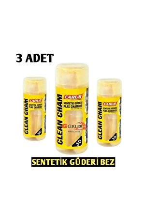 3 Adet Mikrofiber Sentetik Güderi Cam Bezi Lüx Genel Temizlik Bezi A+ Kalite