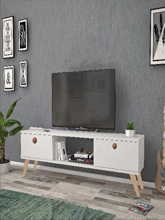 140 CM EDA BEYAZ TV ÜNİTESİ