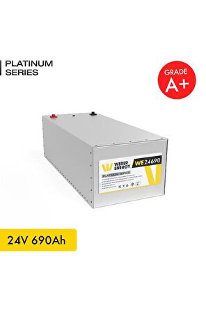 24V 690Ah LiFePO4 Platinum Series Bluetooth'lu Lityum Demir Fosfat Akü 