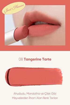 Yumuşak Dokulu, Hafif Mat Görünüm Sunan Ruj Clio Chiffon Mood Lip ( 08 Tangerine Tarte)