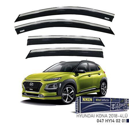 Hyundai Kona Niken Kromlu Cam Rüzgarlığı 4lü 2023 ve Üstü