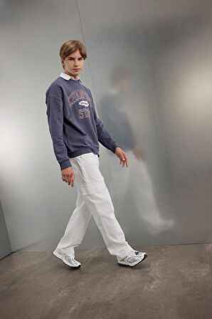 DeFacto Erkek Çocuk Kargo Fit Düz Paça Jean Pantolon B5744A824SMER77