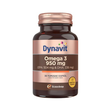 Eczacıbaşı Dynavit Omega 3 950 mg Takviye Edici Gıda 30 Yumuşak Kapsül