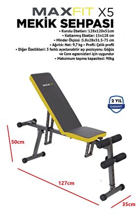 Voit Maxfit X5 Ayarlanabilir Mekik Ve Ağırlık Sehpası
