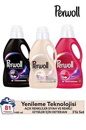 Perwoll Renk Koruma Beyazlar - Renkliler - Siyahlar için Sıvı Deterjan 1.5 lt - 1.5 lt - 1.5 lt