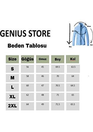 Genius Unisex Renkli Tam Fermuarlı Polar Outdoor Polar Ceket Tactical Polar