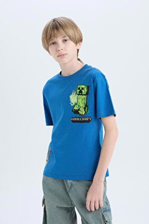 DeFacto Erkek Çocuk Minecraft Kısa Kollu Tişört D9561A825SMBE776