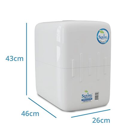 Spring Water 11 Aşamalı Ters Ozmoz NSF Sertifikalı Alkali Su Arıtma Cihazı - 8 Litre Tanklı