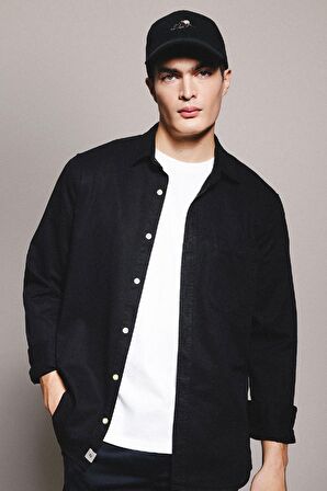 DeFacto Regular Fit Polo Yaka Pamuklu Uzun Kollu Gömlek B4140AX24SPBK81