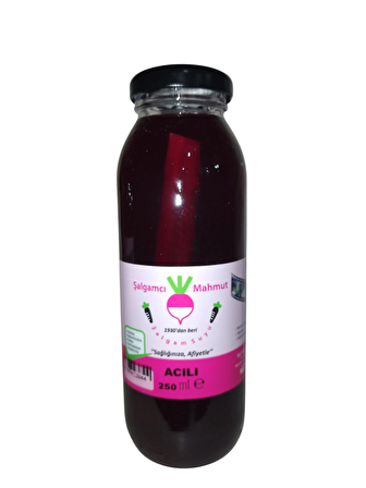 ŞALGAMCI MAHMUT - 24 adet 250 ML Cam Şişede Taneli Doğal Adana Şalgamı (Acılı/Acısız)