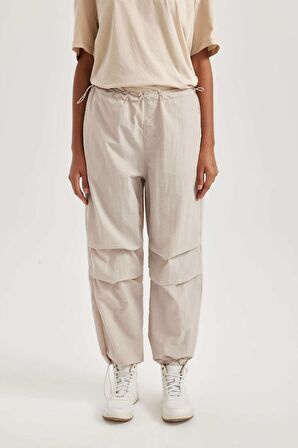 DeFactoFit  Standart Fit Sporcu Uzun Boy Pantolon Cepli Esnek Bantlı Paça A9548AX23WNGR435