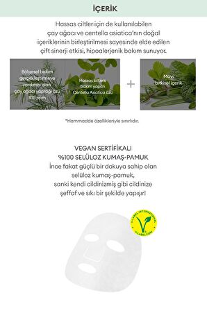 Yağlanma ve Sivilcelenme Eğilimli Ciltler İçin Nem.  Yaprak MaskeA'PIEU The Pure Tea Tree Sheet Mask