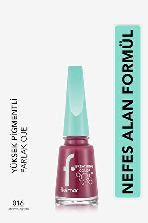 Flormar Nefes Alan Parlak Oje- Breathing Color Nail E. - 017 More Optimistic - 8682536054256