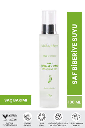 Bade Natural Biberiye Suyu Güçlendirici Saç Toniği %100 Doğal ve Saf 100 ml