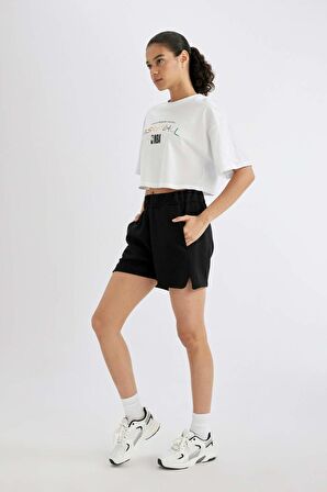 DeFactoFit Oversize Geniş Kalıp Sporcu Şort B8975AX24SMBK81