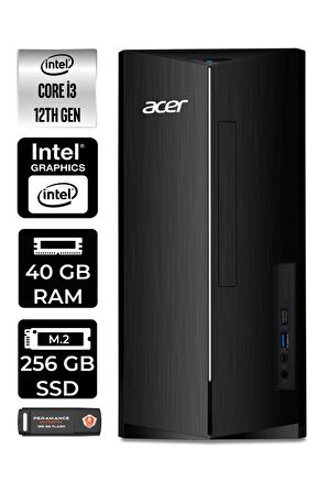 ACER ASPİRE TC1760 i3 12100 40GB RAM 256GB SSD W11HOME DT.BHUEM.004 MASAÜSTÜ PC & PER4 BELLEK