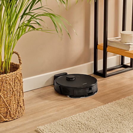 Homend Alex Laser 1291H Moplu ve Haritalamalı Akıllı Robot Süpürge Siyah