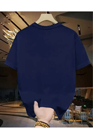 MALOÇBEY 3 çizgi baskılı oversize unisex basic o yaka t-şhirt