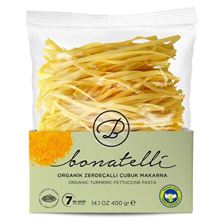 Bonatelli Organik Zerdeçallı Çubuk Makarna 400 g e
