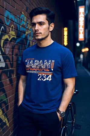 Erkek  Dijital Baskılı Pamuklu T-Shirt