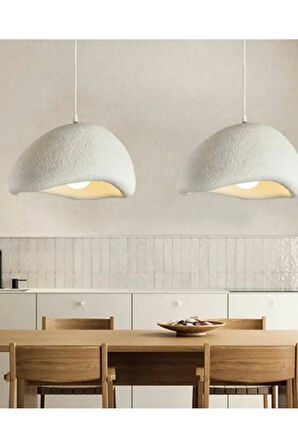 Tekli Minimalist Sarkıt Avize Iskandinav Tarz Dokulu Avize Modern Bohem Beton Avize