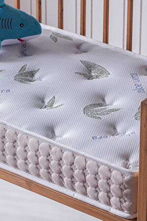 Aloe Vera 60x120 Park Yatak Bebek Yatağı Beşik Yatağı (Ölçü Seçenekli)