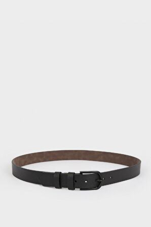 DeFacto Erkek Oval Toka Suni Deri Oval Jean Kemeri Y6450AZNSBK23