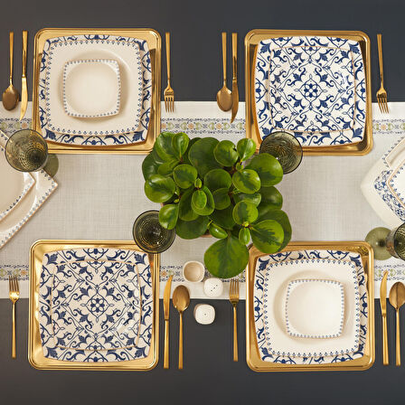 Karaca Massimo Cream 60 Parça 12 Kişilik Porselen Yemek Takımı