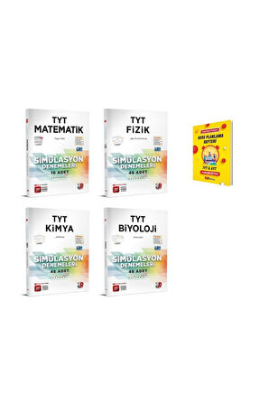 TYT Matematik Fizik Kimya ve Biyoloji Denemeleri 4lü Set