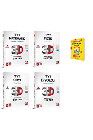 TYT Matematik Fizik Kimya ve Biyoloji Video Destekli Defter 4lü Sayısal Set