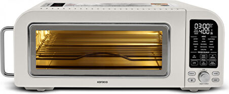 Karaca Multicrust Artisan Retro Pizza Makinesi ve Airfryer Cream