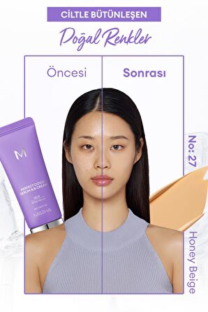 Yaşlanma Karşıtı Bakım ve Aydınlık Görünüm Sunan M Perfect Cover Serum BB Cream (No:27)