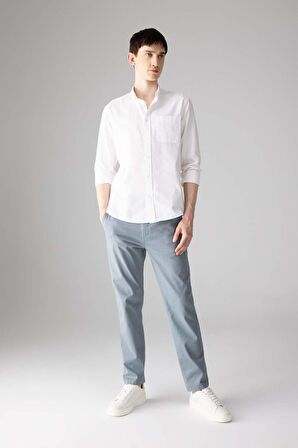 DeFacto Regular Fit Fermuar Cepli Düz Paça Gabardin Chino Kanvas Pantolon B2088AX24SPBE666