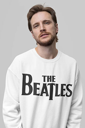 The Beatles Rock Metal Baskılı Unisex Oversize Müzik Grubu Sweatshirt
