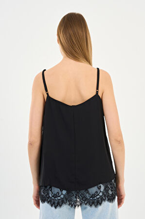 ALEXANDERGARDI UÇU DANTELLİ ASKILI BLUZ (ARTNR5473)