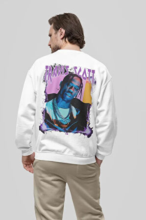 Travis Scott Baskılı Unisex Oversize Rapper Sweatshirt