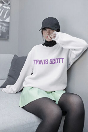 Travis Scott Baskılı Unisex Oversize Rapper Sweatshirt