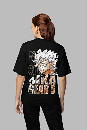 Monkey D. Luffy Nika Gear 5 Baskılı Unisex Oversize Anime Karakter Tişört