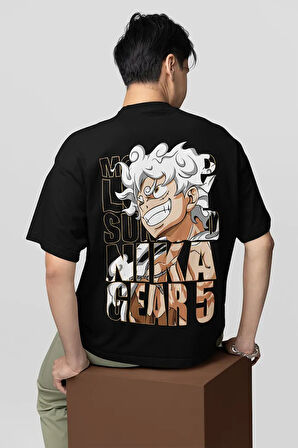 Monkey D. Luffy Nika Gear 5 Baskılı Unisex Oversize Anime Karakter Tişört