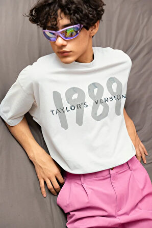 1989 Taylor's Version Baskılı Unisex Oversize Şarkıcı Taylor Swift Tişört