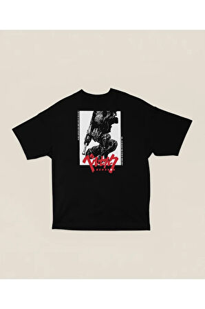 Anime Berserk Baskılı Unisex Oversize Tişört