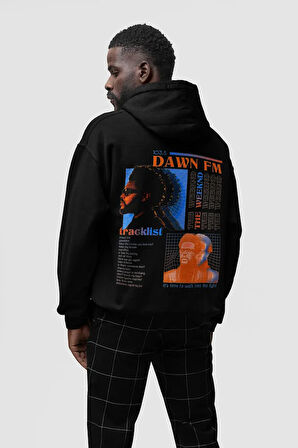 Tasarım The Weeknd 103.5 Dawn Fm Yazılı Unisex Oversize Rapper Hoodie